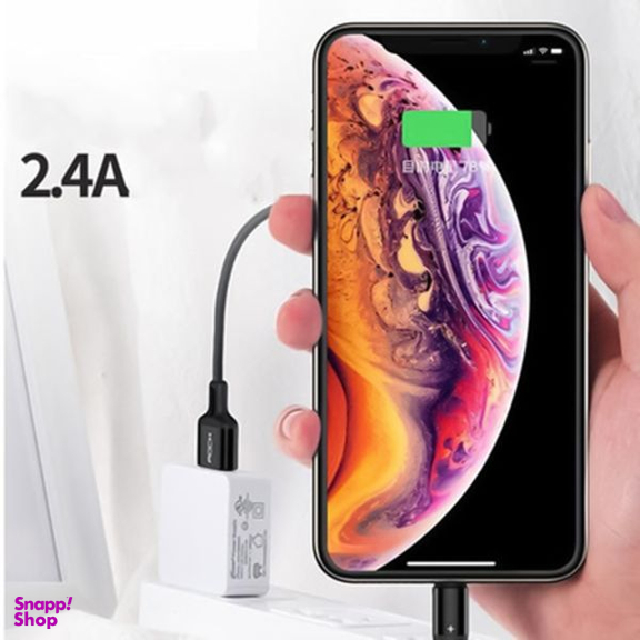 کابل تبدیل USB + لایتنینگ راک اسپیس (Rock Space) مدل R2 طول 1 متر
