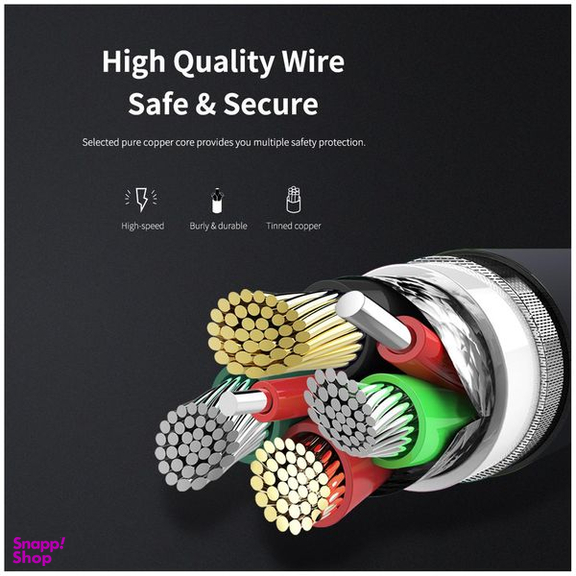 کابل تبدیل USB + لایتنینگ راک اسپیس (Rock Space) مدل RCB0738A طول 1 متر