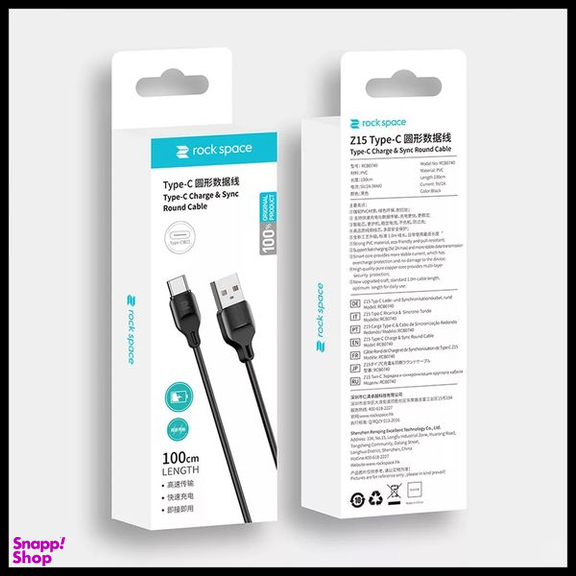کابل تبدیل USB + USB-C راک اسپیس (Rock Space) مدل RCB0740A طول 1 متر