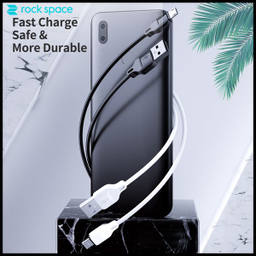 کابل تبدیل USB + MicroUSB راک اسپیس (Rock Space) مدل RCB0739A طول 1 متر
