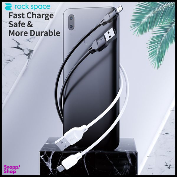کابل تبدیل USB + MicroUSB راک اسپیس (Rock Space) مدل RCB0739A طول 1 متر