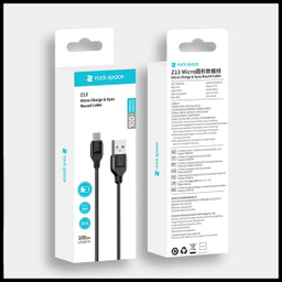 کابل تبدیل USB + MicroUSB راک اسپیس (Rock Space) مدل RCB0739A طول 1 متر