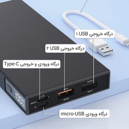 شارژر همراه پی زد ایکس (PZX) مدل V71 ظرفیت 10000 میلی آمپر ساعت