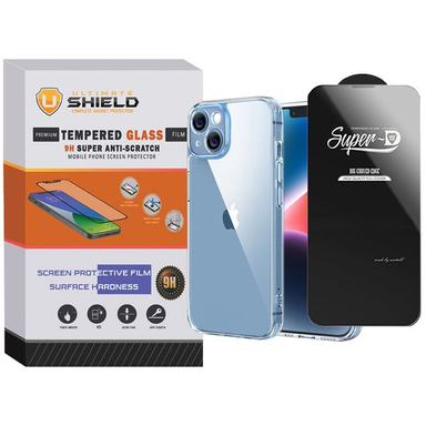 کاور آلتیمیت شیلد (UltiMate Shield) مدل SuperD-Clear مناسب گوشی اپل iPhone 13 به همراه محافظ صفحه نمایش