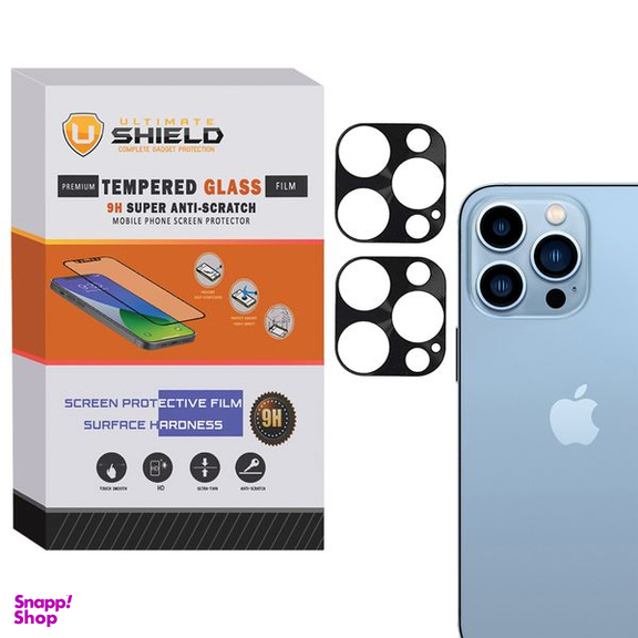 محافظ لنز دوربین آلتیمیت شیلد (UltiMate Shield) مدل FLZ مناسب گوشی اپل iPhone 13 Pro Max بسته 2 عددی