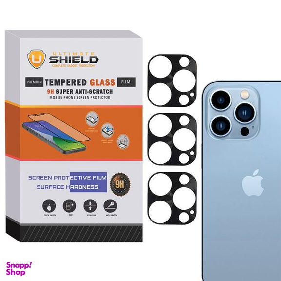 محافظ لنز دوربین آلتیمیت شیلد (UltiMate Shield) مدل FLZ مناسب گوشی اپل iPhone 13 Pro بسته 3 عددی