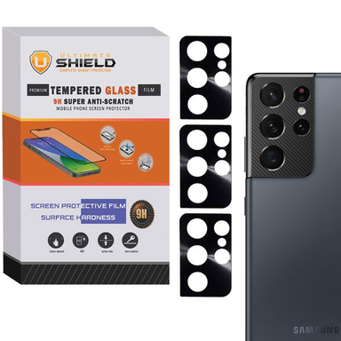 محافظ لنز دوربین آلتیمیت شیلد (UltiMate Shield) مدل FLZ مناسب گوشی سامسونگ Galaxy S21 Ultra بسته 3 عددی