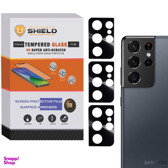 محافظ لنز دوربین آلتیمیت شیلد (UltiMate Shield) مدل FLZ مناسب گوشی سامسونگ Galaxy S21 Ultra بسته 3 عددی