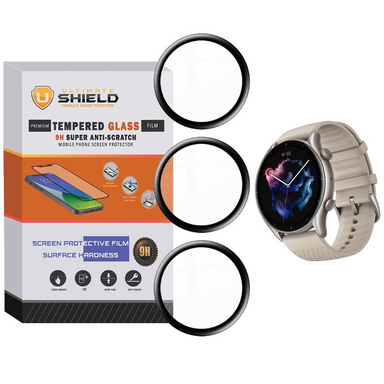 محافظ صفحه نمایش نانو آلتیمیت شیلد (UltiMate Shield) مدل NUL مناسب ساعت هوشمند Amazfit GTR 3 Pro بسته 3 عددی