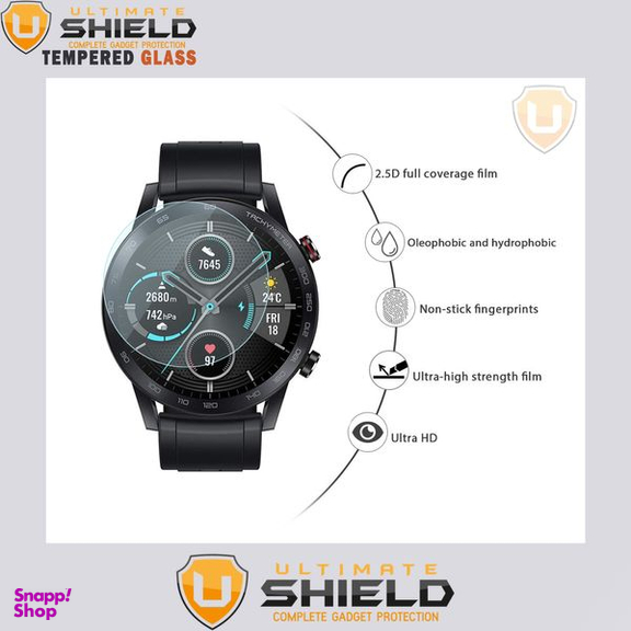 محافظ صفحه نمایش شیشه ای آلتیمیت شیلد (UltiMate Shield) مدل SH-UL مناسب ساعت سامسونگ Galaxy Gear S3 بسته 3 عددی