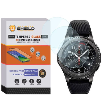 محافظ صفحه نمایش شیشه ای آلتیمیت شیلد (UltiMate Shield) مدل SH-UL مناسب ساعت سامسونگ Galaxy Gear S3 بسته 3 عددی