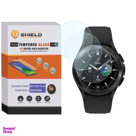 محافظ صفحه نمایش شیشه ای آلتیمیت شیلد مدل SH-UL مناسب ساعت سامسونگ Galaxy Watch 4 Classic 46mm بسته 3 عددی