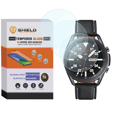 محافظ صفحه نمایش شیشه ای آلتیمیت شیلد (UltiMate Shield) مدل SH-UL مناسب ساعت Galaxy Watch 3 45mm بسته 3 عددی