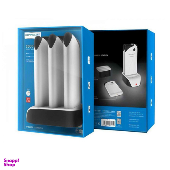 شارژر همراه کانفلون (Konfulon) مدل PS-01 ظرفیت 10000 میلی آمپر ساعت بسته 3 عددی