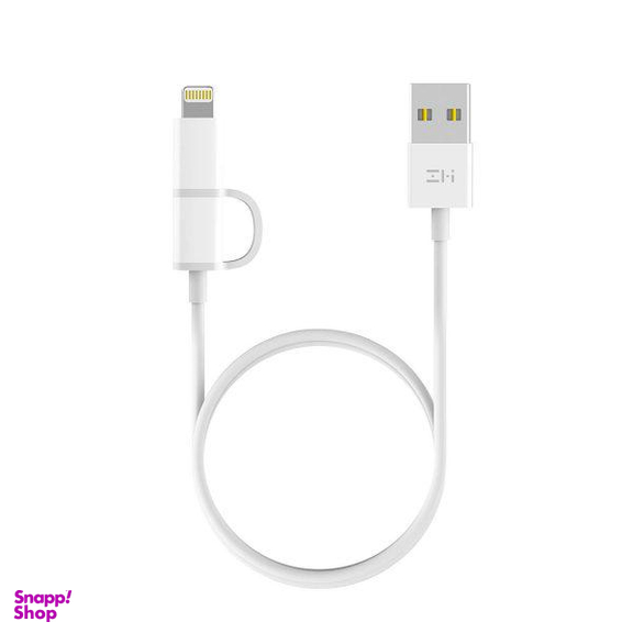 کابل تبدیل دوکاره USB به لایتنینگ/MicroUSB زد ام آی (ZMI) مدل AL801 طول 1 متر