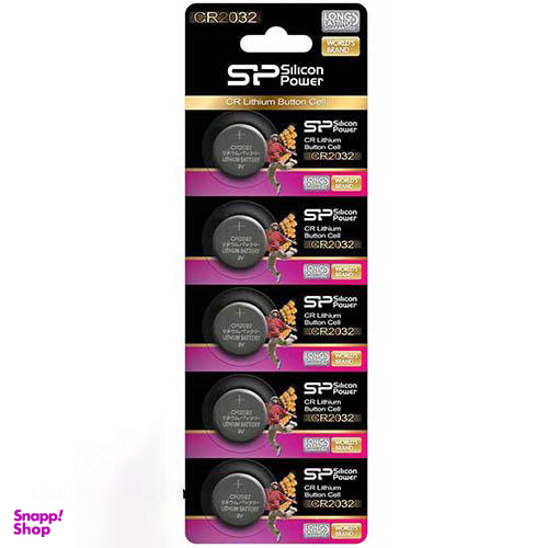 باتری سکه ای سیلیکون پاور (Silicon Power) مدل SP CR-2032 بسته 5 عددی