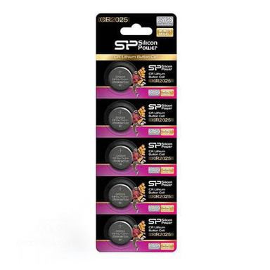 باتری سکه ای سیلیکون پاور (Silicon Power) مدل SP CR-2025 بسته 5 عددی