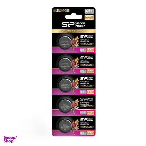 باتری سکه ای سیلیکون پاور (Silicon Power) مدل SP CR-2025 بسته 5 عددی