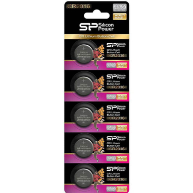 باتری سکه ای سیلیکون پاور (Silicon Power) مدل CR-2016 پک 5 عددی