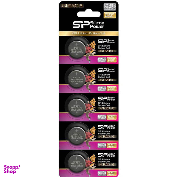 باتری سکه ای سیلیکون پاور (Silicon Power) مدل CR-2016 پک 5 عددی