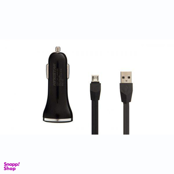 شارژر فندکی کینگ استار (King Star) مدل K23 A به همراه کابل MicroUSB