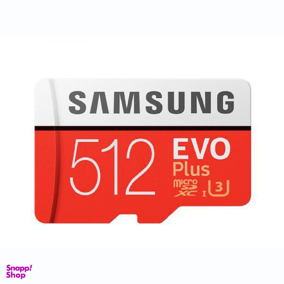 کارت حافظه‌ MicroSDXC سامسونگ مدل Evo Plus کلاس 10 UHS-I U3 سرعت 100MBps ظرفیت 512 گیگابایت به همراه آداپتور SD