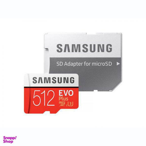 کارت حافظه‌ MicroSDXC سامسونگ مدل Evo Plus کلاس 10 UHS-I U3 سرعت 100MBps ظرفیت 512 گیگابایت به همراه آداپتور SD