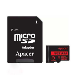 کارت حافظه اپیسر (Apacer) مدل UHS-I U1 کلاس 10 سرعت 85MBps ظرفیت 16 گیگابایت به همراه آداپتور SD