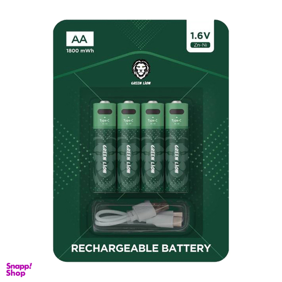 باتری قلمی گرین لاین (Green Lion) مدل Charge بسته چهار عددی