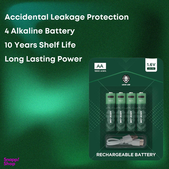 باتری قلمی گرین لاین (Green Lion) مدل Charge بسته چهار عددی