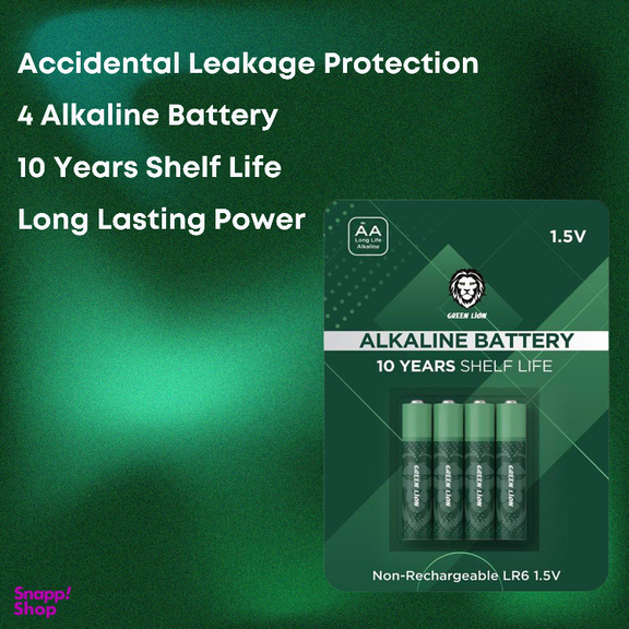 باتری نیم قلمی گرین لاین (Green Lion) مدل MiniNCharge بسته چهار عددی