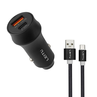 شارژر فندکی لیتو (Leitu) مدل C10 به همراه کابل USB-C