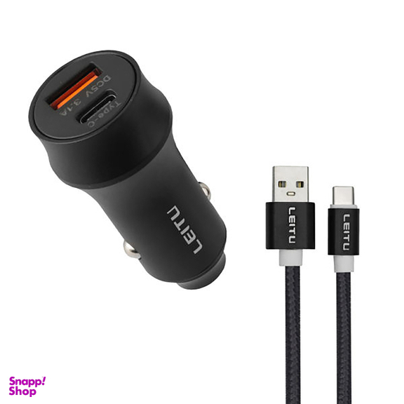شارژر فندکی لیتو (Leitu) مدل C10 به همراه کابل USB-C