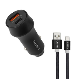 شارژر فندکی لیتو (Leitu) مدل C10 به همراه کابل USB-C
