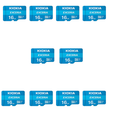 کارت حافظه‌ microSDXC کیوکسیا (Kioxia) مدل U1کلاس 10 استاندارد UHS-I U1 سرعت 100MBps ظرفیت 16 گیگابایت بسته 10 عددی