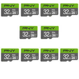 کارت حافظه microSDXC پی ان وای (PNY) کلاس 10 استاندارد UHS-I U1 سرعت 100MBps ظرفیت 32 گیگابایت بسته 10 عددی