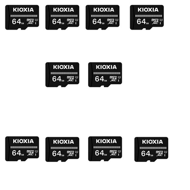 کارت حافظه‌ microSDXC کیوکسیا (Kioxia) مدل U1کلاس 10 استاندارد UHS-I U1 سرعت 100MBps ظرفیت 64 گیگابایت بسته 10 عددی