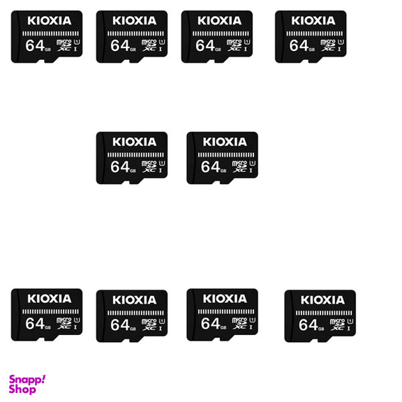 کارت حافظه‌ microSDXC کیوکسیا (Kioxia) مدل U1کلاس 10 استاندارد UHS-I U1 سرعت 100MBps ظرفیت 64 گیگابایت بسته 10 عددی