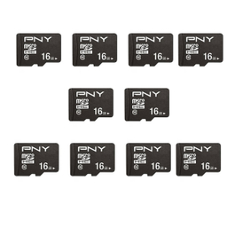کارت حافظه microSDXC پی ان وای (PNY) کلاس 10 استاندارد UHS-I U1 ظرفیت 16 گیگابایت بسته 10 عددی