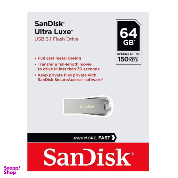 فلش مموری سن دیسک مدل cz74 Ultra Luxe ظرفیت 64 گیگابایت