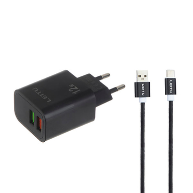 شارژر دیواری لیتو (Leitu) مدل LH-11 به همراه کابل تبدیل USB-C
