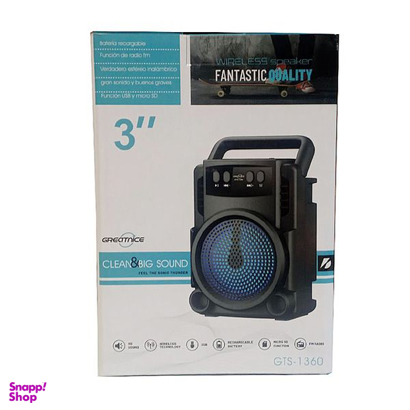 اسپیکر بلوتوثی قابل حمل مدل GTS-1360