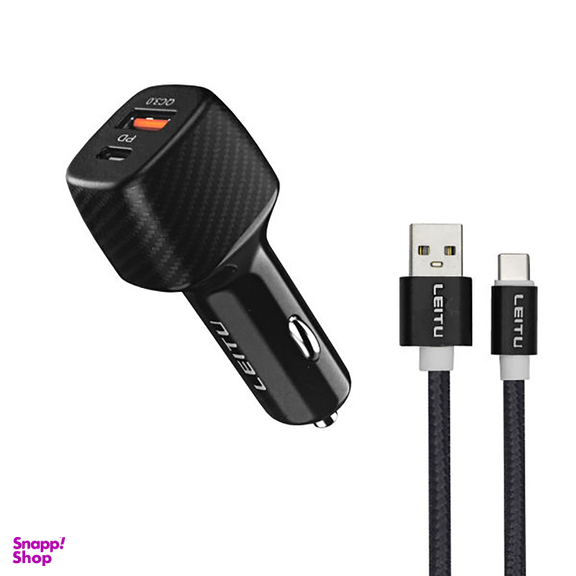 شارژر فندکی لیتو Leitu مدل 20 وات LC-C22 به همراه کابل USB-C