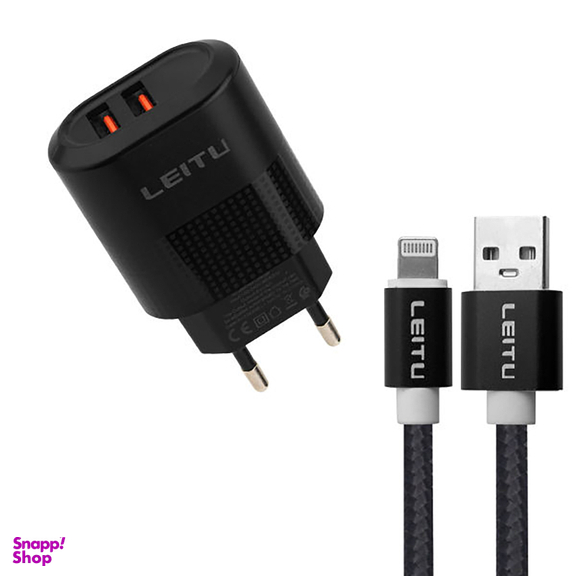شارژر دیواری لیتو (Leitu) مدل LH-31 به همراه کابل تبدیل لایتنینگ