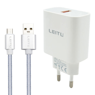 شارژر دیواری لیتو (Leitu) مدل LH-16 به همراه کابل MicroUSB