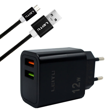 شارژر دیواری لیتو (Leitu) مدل LH - 11 به همراه کابل تبدیل MicroUSB