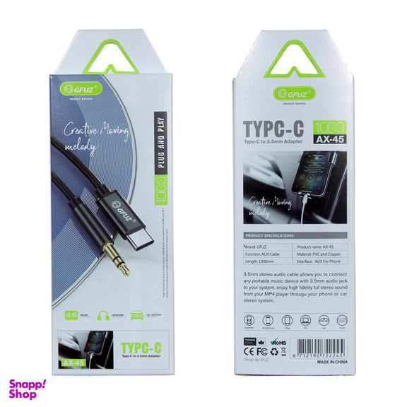 کابل تبدیل USB-C به AUX جی فوز مدل AX-45 طول 1 متر
