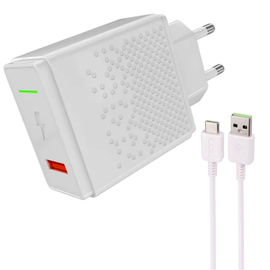 شارژر دیواری تسکو مدل TTC 64 QC3 توان 18 وات به همراه کابل Type-C