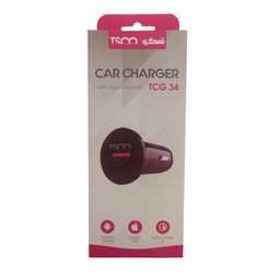شارژر فندکی تسکو مدل TCG 34 به همراه کابل Type-C