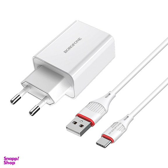 شارژر بروفون (Borofone) مدل BA21 A QC3 به همراه کابل Type-C